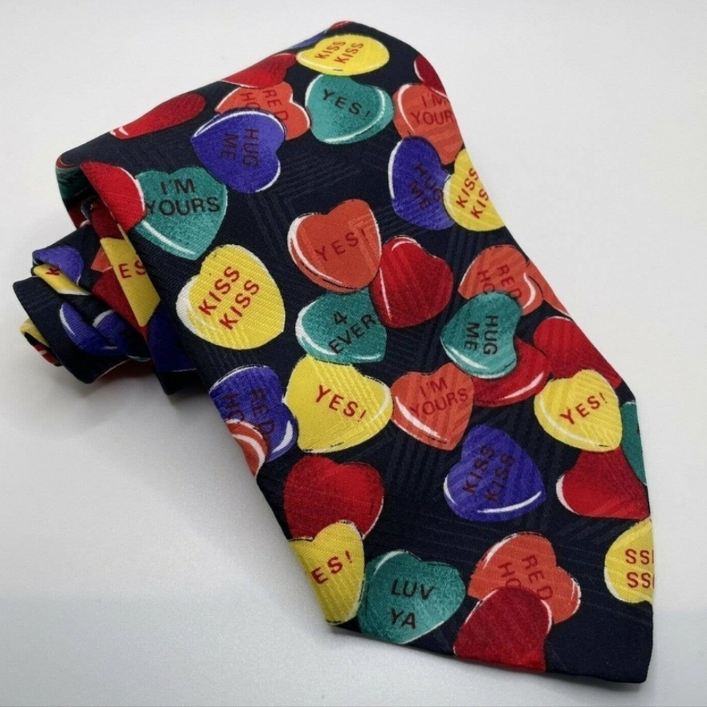 Valentine's Candy Heart Men's Tie
